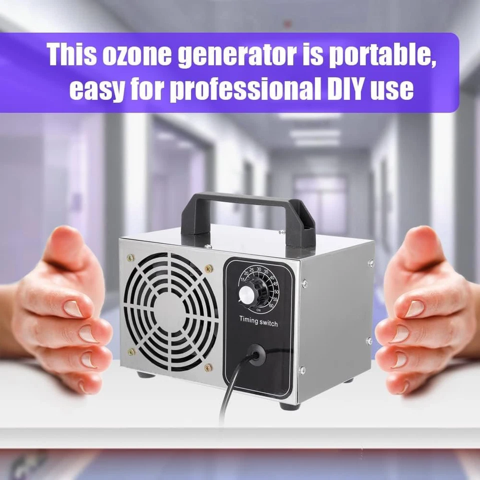 Generatore Di Ozono Professionale 32.000Mg/H，Ozonizzatore Purificatore Aria 220V - Immagine 3 di 4