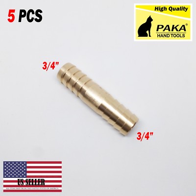 3/4''  Hose Barb Mendor Union Splicer Brass Pipe Fitting Gas Fuel Water Air (5pc)