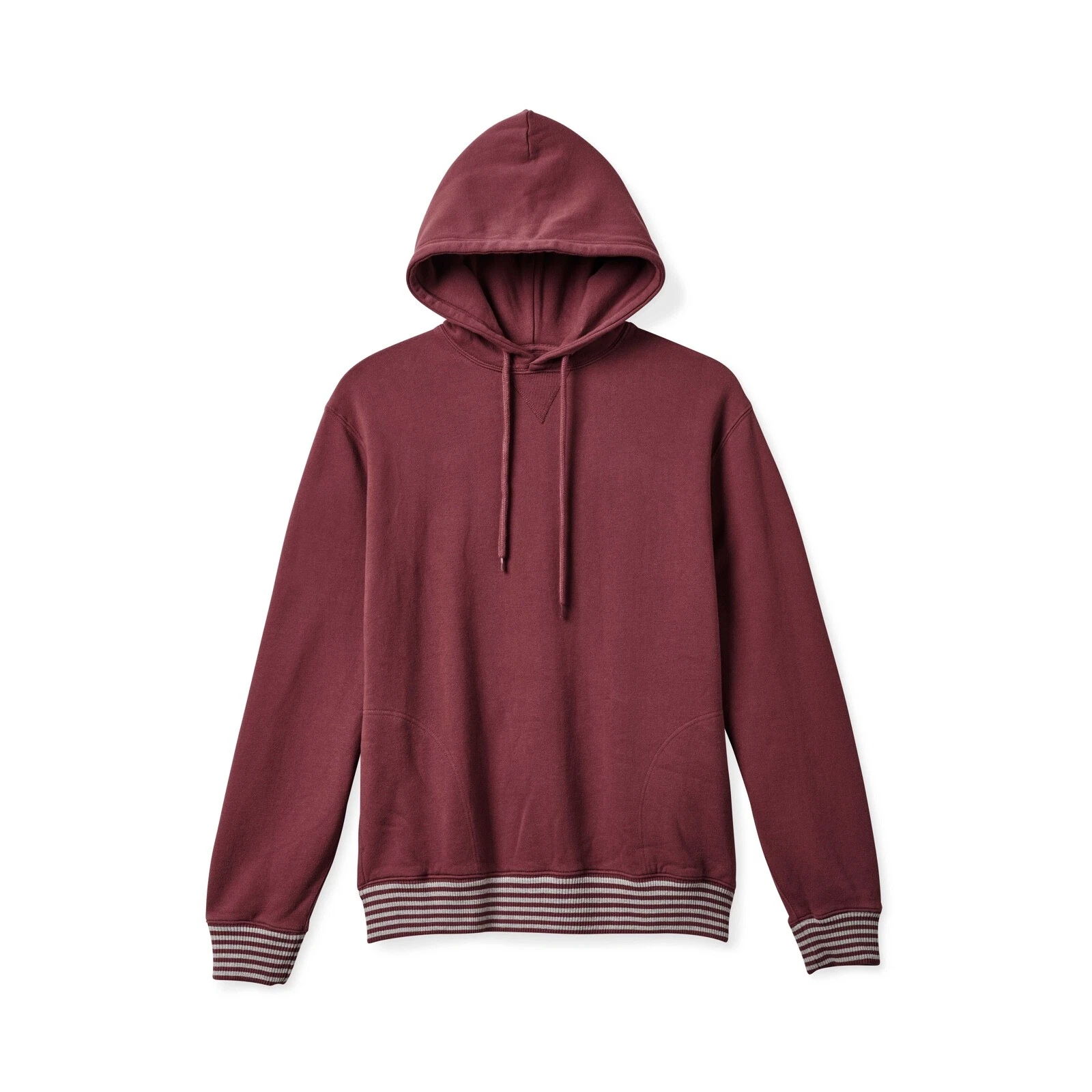 BRIXTON COLLEGIATE POCKET HOODED SWEATSHIRT MAHOGANY SIZE: M BRIXTON SUPPLY