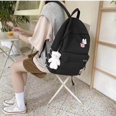 Kawaii Backpack with Cute Accessories Aesthetic 15.6 Single
