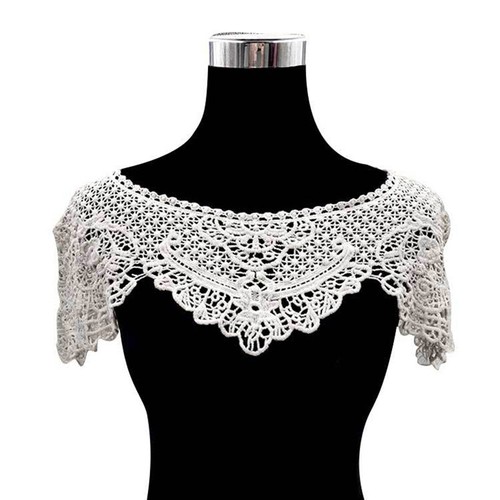 Lace Fake Collar Hollow Neck Collar Embroidery Elastic DIY False Collar Wrap - Picture 28 of 33