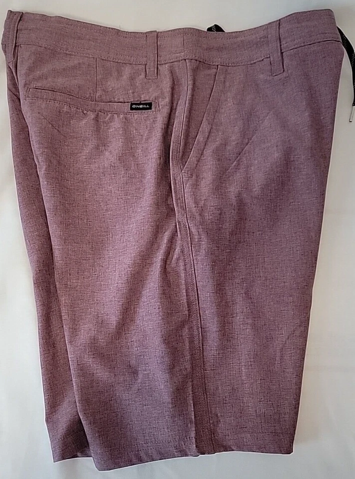 Pantalones Cortos Híbridos O’Neill 20” Para Hombre Talla 31 Rojo Brezo Púrpura Playa Natación Atletismo Foto 3 de 4