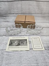 Vintage Princess House 438 Crystal Utensil Spoon & Fork Rest Holders 