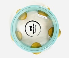 Riq 22cm Tambourine, Turquoise color, Egyptian made by Bavly Music.