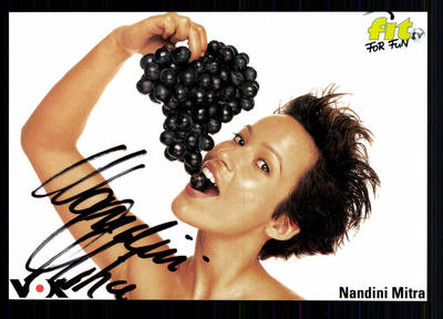 Nandini Mitra Fit for Fun Autogrammkarte Original Signiert ## BC 27567