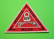 ATF  OPERATION TRIGGER LOCK  W.C.S.P.  4"  POLICE PATCH   FREE SHIPPING!!!