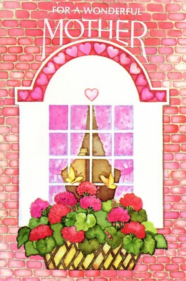 Nice HAPPY VALENTINE'S DAY Card FOR MOTHER, by American Greetings 1973 +  