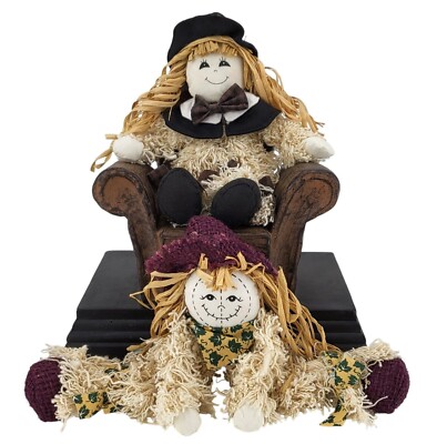 Autumn Rustic Decor Scarecrow Pilgrim Rag Dolls Thanksgiving Fall Decorations 8''