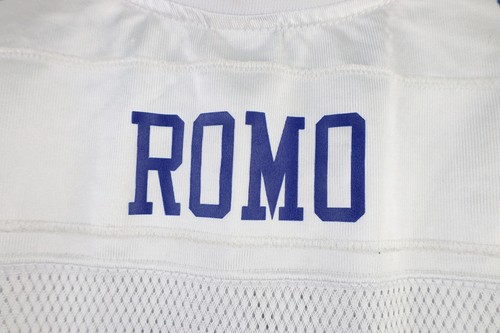Vtg Reebok Boys Small Distressed Tony Romo Dallas Cowboys Football Jersey White - Picture 10 of 13