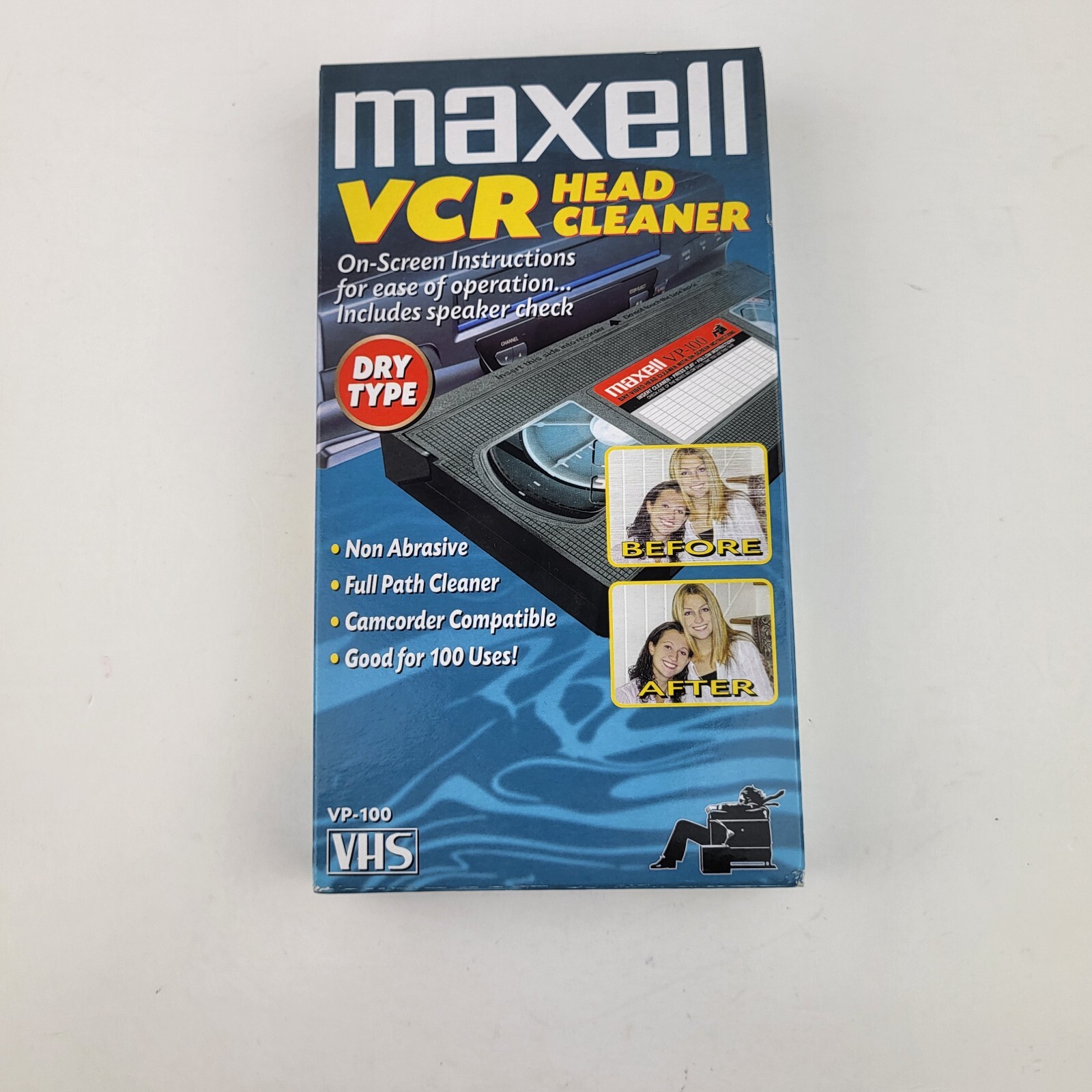 Maxell VCR Head Cleaner VHS Tape Model VP100 Dry Tape VGC! 25215290053 eBay
