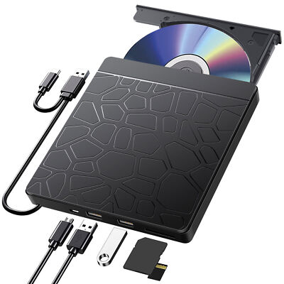 Disc Player External Drive DVD Burner CD RW Writer Reader Laptop Desktop USB 3.0