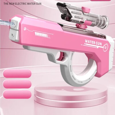  PINK   ELEKTRISCHES   WASSERGEWEHR - UK LAGER  AUTOMATISCHE PUMPENFÜLLFUNKTION