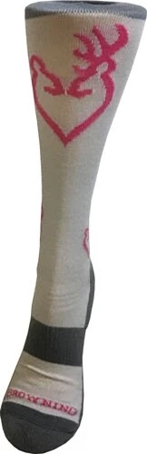 3 Pares, CALCETINES MARRONES BG DAMAS HEARTLAND PANTORRILLA GRIS MEDIO CON MARCA DE CIERVO ROSA  Foto 2 de 4