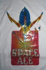 Vintage 1980's "SPACE ACE" Iron-On Transfer (MED) T-Shirt ROCKET
