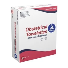 Dynarex Obstetrical Cleansing Towelette 5 x 7" 1302 10 Pack 1000 Wipes