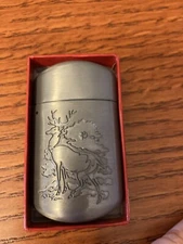 Philip Morris Cigarettes Portable Metal Litter Device/Pocket Ashtray Deer Woods