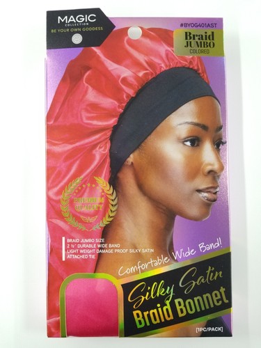 Magic Wide Band Silky Satin Hair Braid Bonnet Cap Jumbo - Bild 33 von 41