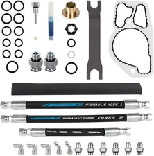 High Pressure Oil Pump HPOP Hoses Line Kit & Master Service Kit for Ford 7.3L 