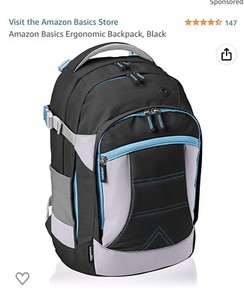 AmazonBasics ergonomic backpack
