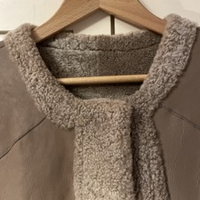 Iris & Ink Brown Real Shearling Coat Medium