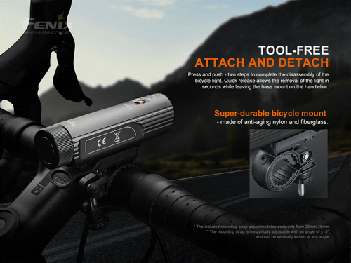 Fenix BC21R V3 1200 lúmenes LED USB recargable ligero bicicleta bicicleta luz, - Imagen 9 de 12