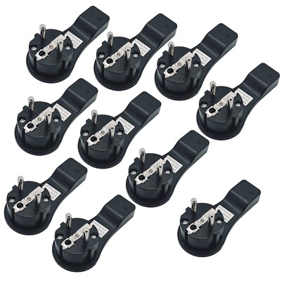 10x Schutzkontakt Winkelstecker Flachstecker flach mit Bügel 16A Strom Stecker