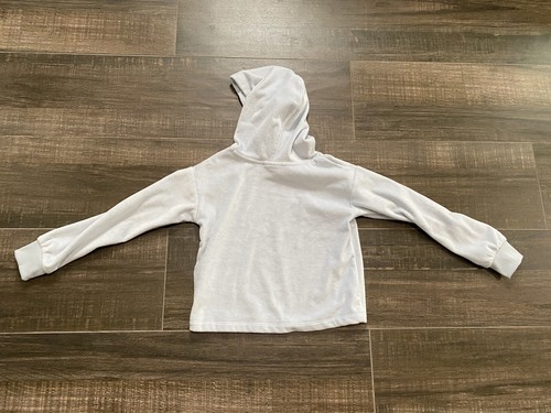 Nike Girls 5 Velour Hoodie - Powder Blue - Picture 3 of 4