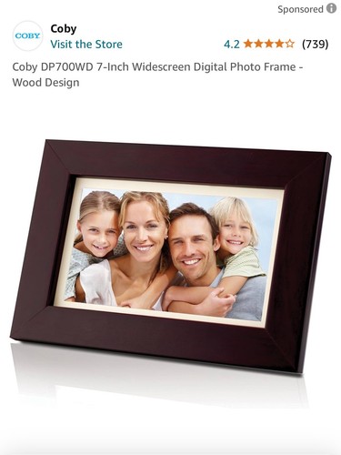 Coby DP700WD 7" Wooden Digital Picture Frame - Picture 4 of 4