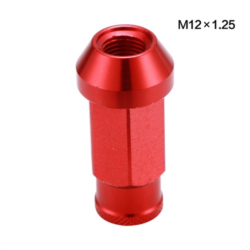 M12x1.25 JDM Spec Anodized RED Wheel Rim Lug Nuts for Infiniti G20 G25 G35 G37 - Picture 2 of 2