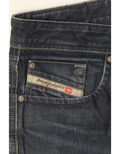 DIESEL Mens Larkee Straight Jeans W33 L34 Navy Blue Cotton BL13 - 第 6/6 張圖片