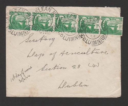 Ireland 1944 1/2d commercial use FDC