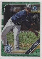 2019 Bowman Chrome Prospects Green Shimmer Refractor 91/99 Reggie Lawson no9