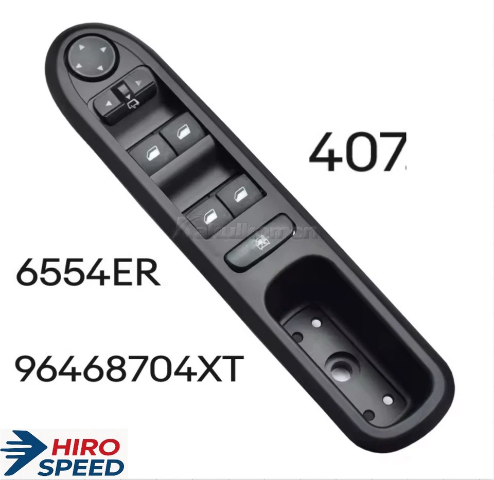 Commande lève-vitre Pour Peugeot 407,années 2004-2010 réf. 6554ER / 96468704XT