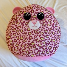 Ty Squish A Boos 14” LAINEY The Pink Leopard Plush Stuffed Animal