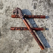 Hand Carved Wooden Walking Cane Dragon Head Handle Antique Style Gift Decor Home