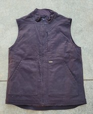 Large Brahma Mens Canvas Work Vest Full Zip Pockets Size L 42-44 Brown