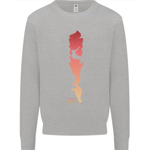 Rock Climbing Theres No Limit Climber Kids Sweatshirt Jumper - Picture 3 of 33