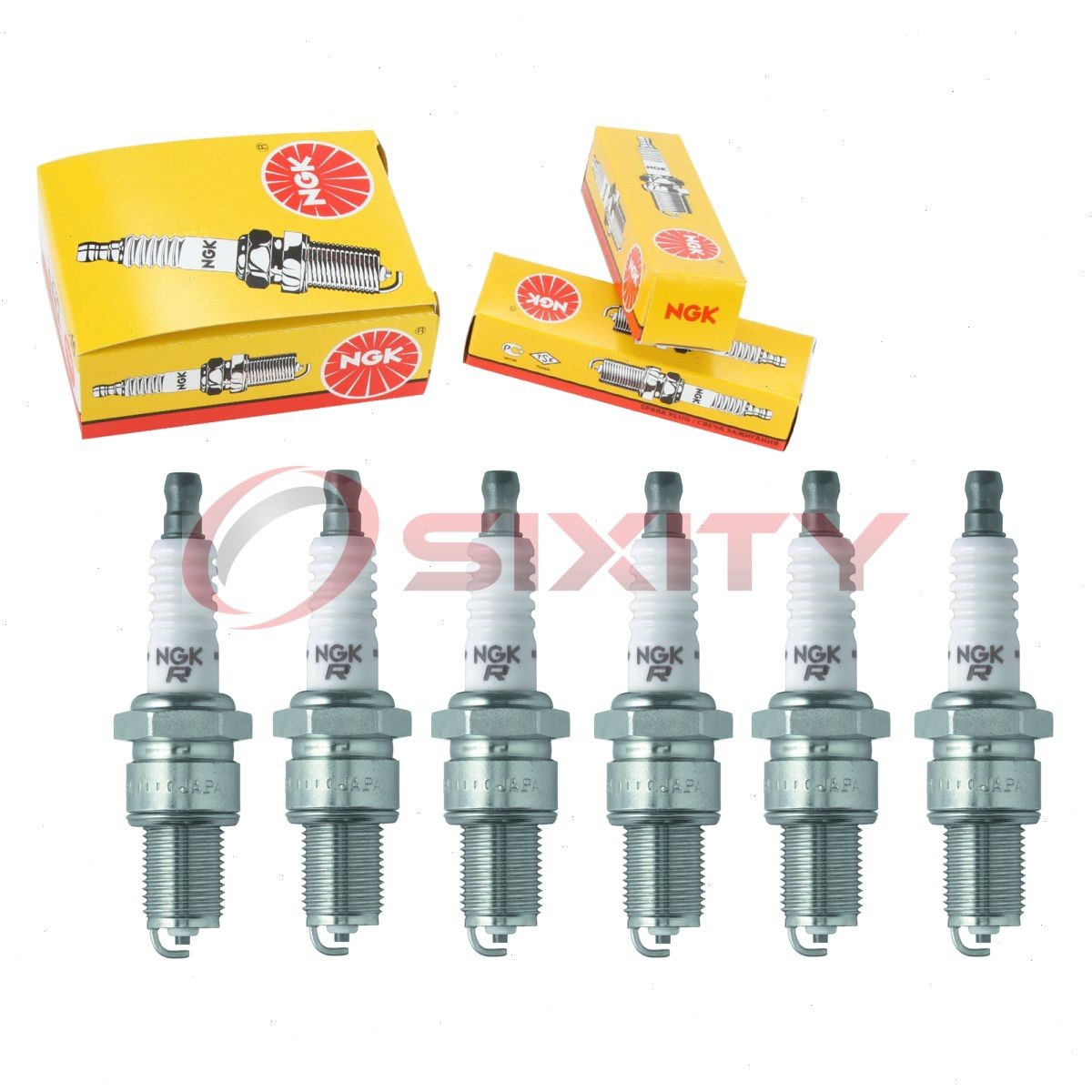 6 pcs NGK Standard Spark Plugs for 1964-1969 Pontiac Tempest 3.5L 4.1L 3.8L gk