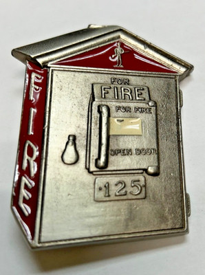 Belt Buckle, Fire Dept Alarm Box 125  Vintage Buckle, Great Fire Fighter Gift