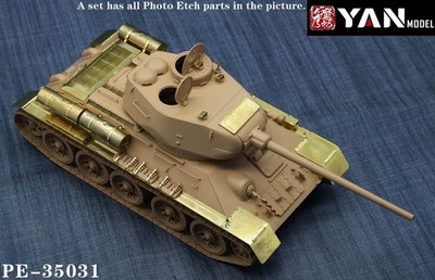 1/35 Yan Models #PE-35031 T-34/85 Etching Parts for Rye Field Model