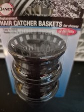 Danco, Inc. 10739 Hair Catcher Baskets, Black, 3 Count