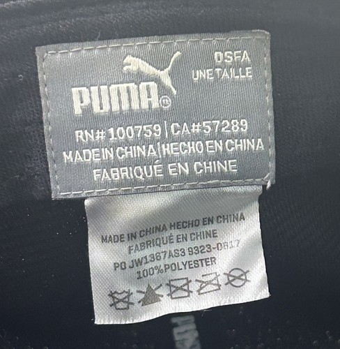 Black Pink Scripted Puma Adjustable Strap Adult Hat Cap Lightweight Athletic - Picture 7 of 7