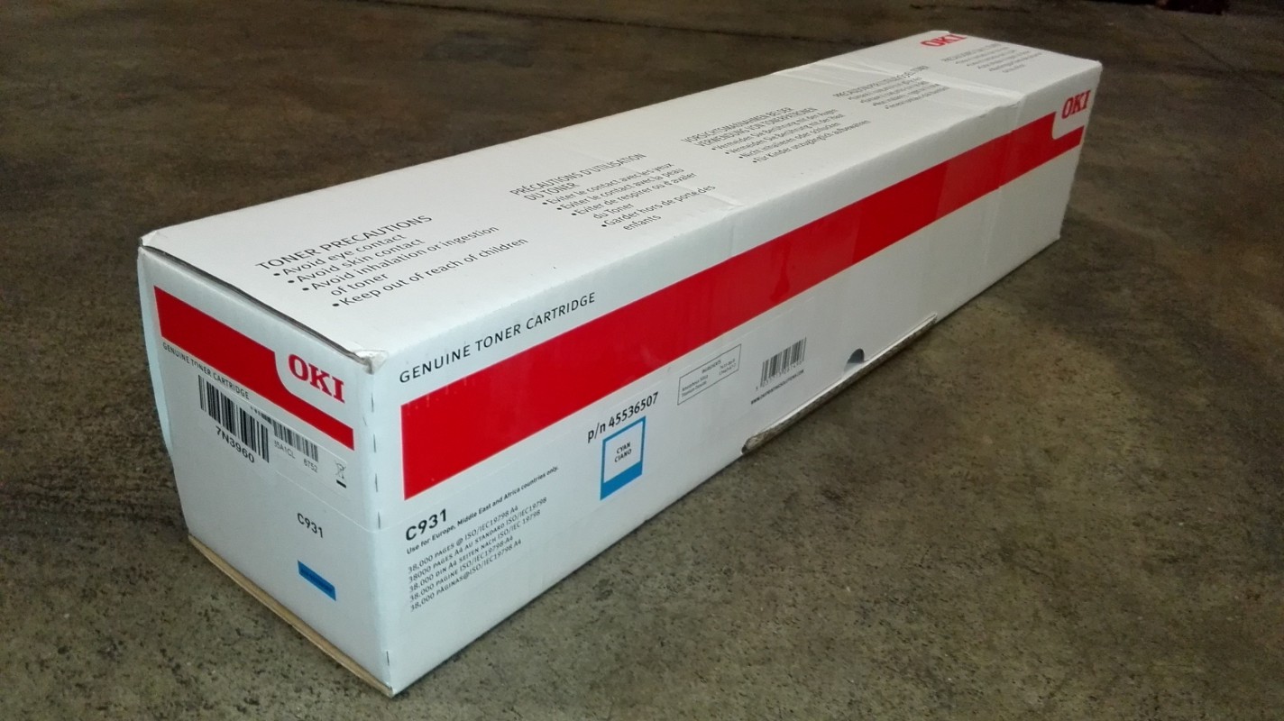 Okidata 45536507 Tonerkartusche Cyan 38.000 Seiten für Okidata C931