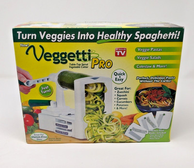 Veggetti Pro Table-Top Spiral Vegetable Cutter   As Seen on TV   New in Open Box