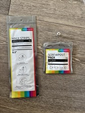 Pina Zangaro 8.5 Inch Adhesive Backed Hinge Strips  Screwpost Pack Zinc Finish