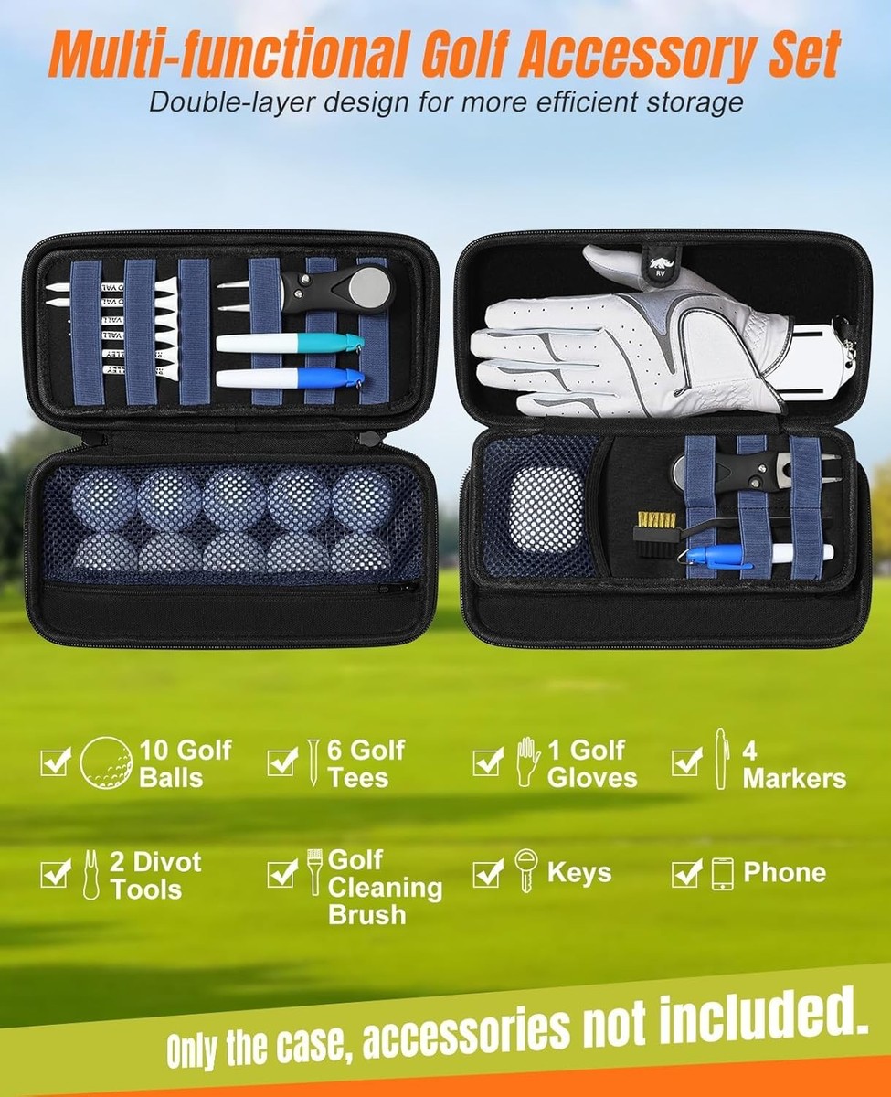 Golf Glove Holder Case, Golf Accessories Organizer Bag with Glove