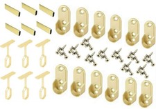 6-Case ProPack 8 FT 96" Oval Closet Wardrobe Rods Kit with 12 End Caps and 6 C