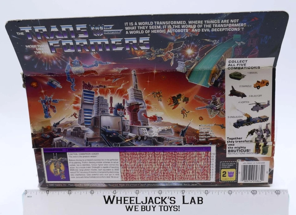 Onslaught EMPTY BOX 1986 Vintage Hasbro G1 Transformers Action Figure - Image 3 of 4