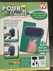 Pour N Paint Paint Roller System AS Seen On TV Mess Free Hassle Free Drip- Free