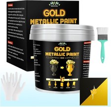 Gold Paint, 35 Floz Metallic Liquid Leaf 35 Fl Oz Pack of 1 ,